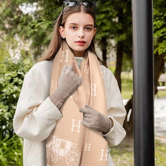 Women Pashmina Cashmere Shawl Wrap Blanket Poncho Scarf for Winter Fall - Picture 5 of 6